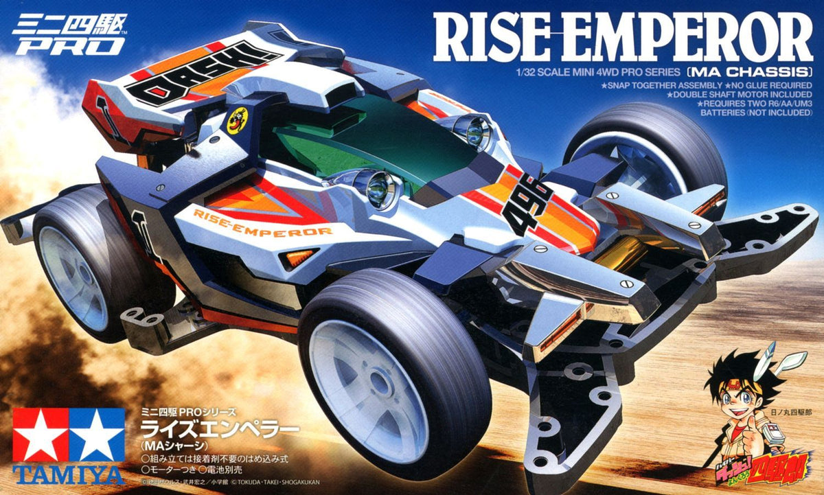  Tamiya 18643 Mini 4WD Rise-Emperor (MA Chassis) 1/32 : Toys &  Games