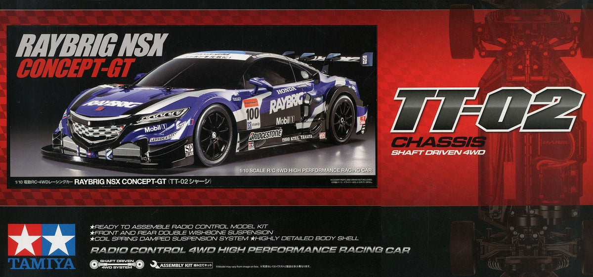 Tamiya RC 58599 Raybrig NSX Concept-GT (TT-02) – Totara Hobbies