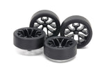 Tamiya Mini 4wd 15542 Super Hard Small Dia. Low-Profile Tires & Carbon Wheels