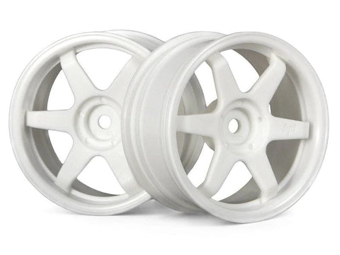 HP 3840 HPI Racing TE37 WHEEL 26mm WHITE (3mm OFFSET)