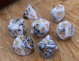 Polyhedral Dice set (7pcs) - Cookies & Cream