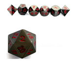 7 Piece Metal DND Dice Set Black/Red