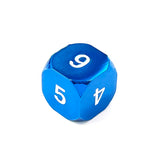 7 Piece Metal DND Dice Set Blue Plated