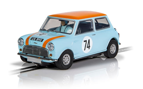 Scalextric C4325 Austin Mini Cooper S - Gulf Edition Nick Riley &amp; Gabriele Tarquini