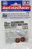 Tamiya Mini 4wd 95549 Lightweight 13mm Aluminum Ball-Race Rollers (Ringless/Red)